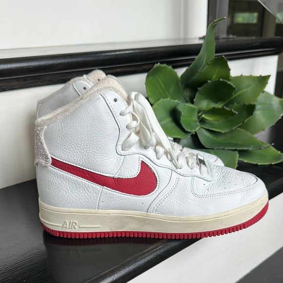 Nike Shoes - Nike Air Force 1 High Sculpt White Leather Red Swoosh Women’s 10 DC3590-100